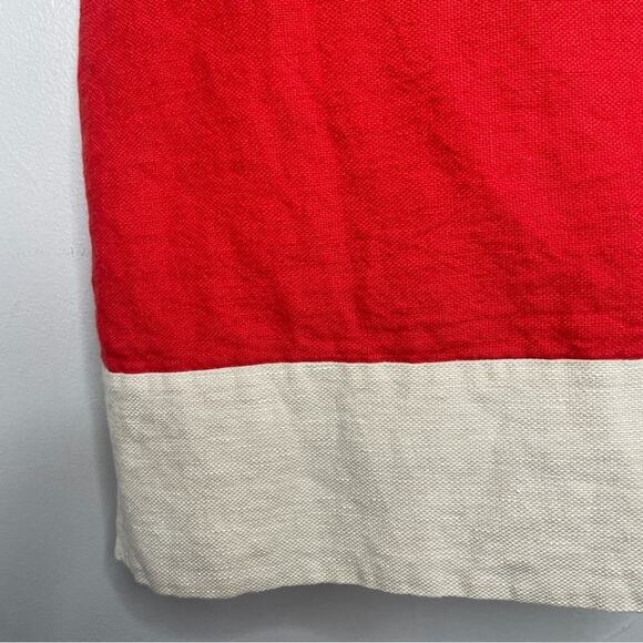 KATE SPADE NEW YORK Linen Dress Womens Size 2 Cherry Red Sheath Holiday Formal - Picture 5 of 10